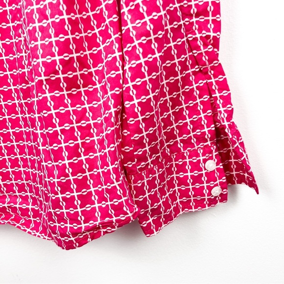 Tommy Hilfiger Long Sleeve Pink & White Patterned Button-Up - Picture 9 of 10